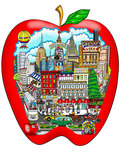 Charles Fazzino Art Charles Fazzino Art The Stimulus Apple (AP)